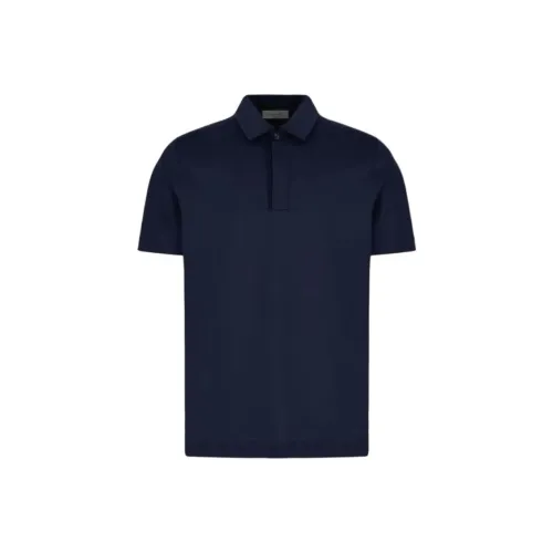 Canali Polo Shirts Men Blue