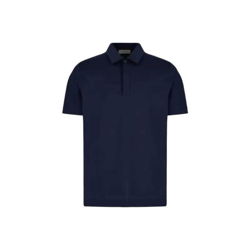 Canali Polo Shirts Men Blue-0
