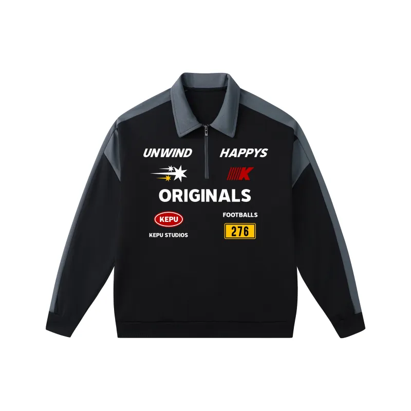 Kepu Polo Shirt Unisex Black Gray-0