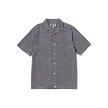 A BATHING APE Head One Point Open Collar Shirt