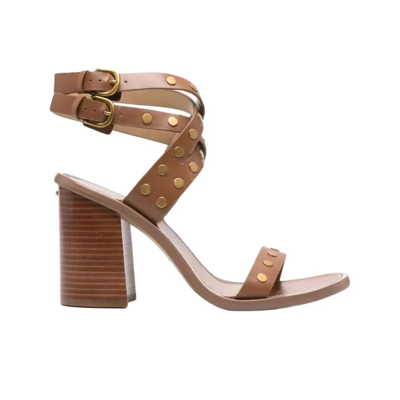 MICHAEL KORS Irene One Strap Sandals 9cm Women's Brown-1