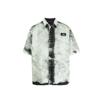 OAMC Logo Patch Bleach Effect Short Sleeved Shirt