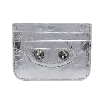Balenciaga Balenciaga Le Cagole Lambskin Card Holder Women's Silver