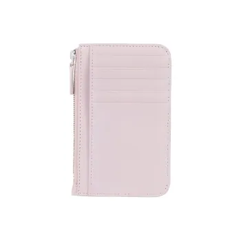 Balenciaga ESSENTIAL Sheepskin Card Clip Zero Wallet Regular Women's Light Pink