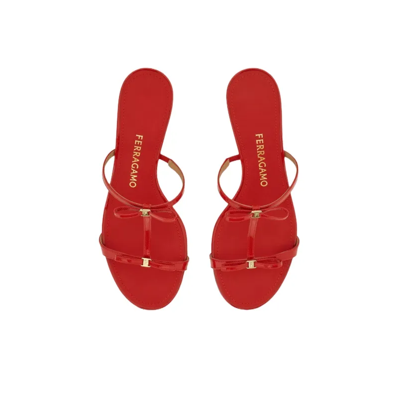 FERRAGAMO Slide Slippers Women's Red-4