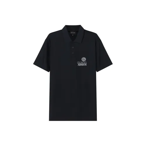 GIORGIO ARMANI Polo Shirts Men Navy