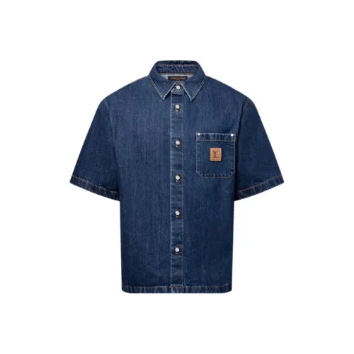 LOUIS VUITTON Signature Denim Short-Sleeved Shirt
