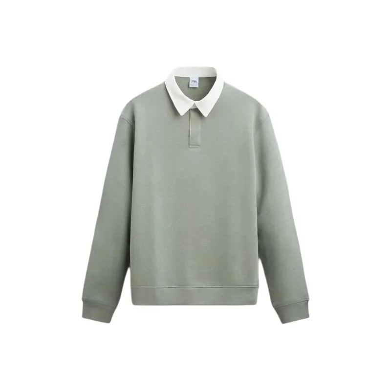 ZARA Sweatshirt Men's Light Green-0