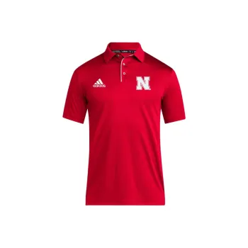 Adidas Free Shipping With AdiClub Nebraska Cornhuskers Short Sleeve Polo