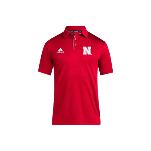 Adidas Free Shipping With AdiClub Nebraska Cornhuskers Short Sleeve Polo