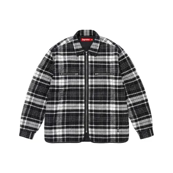 Supreme Quilted Flannel Zip Up Shirt
