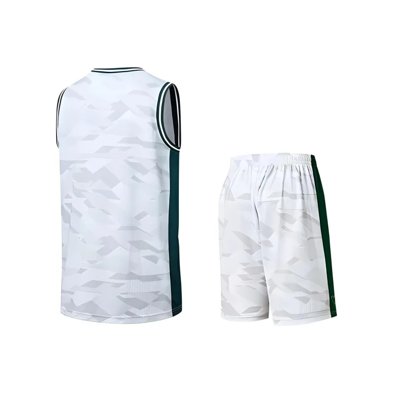 QIAODAN Casual Sportswear Men's Jordan White Puree Color Print Bronze Green-1