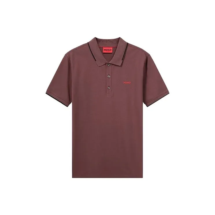 HUGO BOSS Polo Shirts Men Dark Brick Red-0