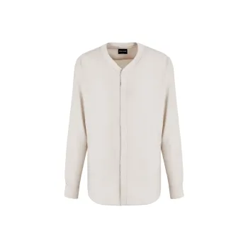 GIORGIO ARMANI Asv V neck Shirt In Cotton And Silk