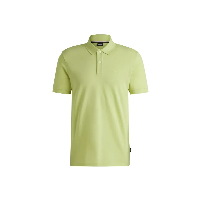 HUGO BOSS Logo embroidered Cotton Polo Shirt-0