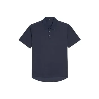 THEORY Bron Short Sleeved Knitted Polo Shirt