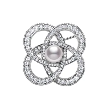 ME LUXE Pearl Brooch, Minimalist Style, Exudes A Premium Feel Women's