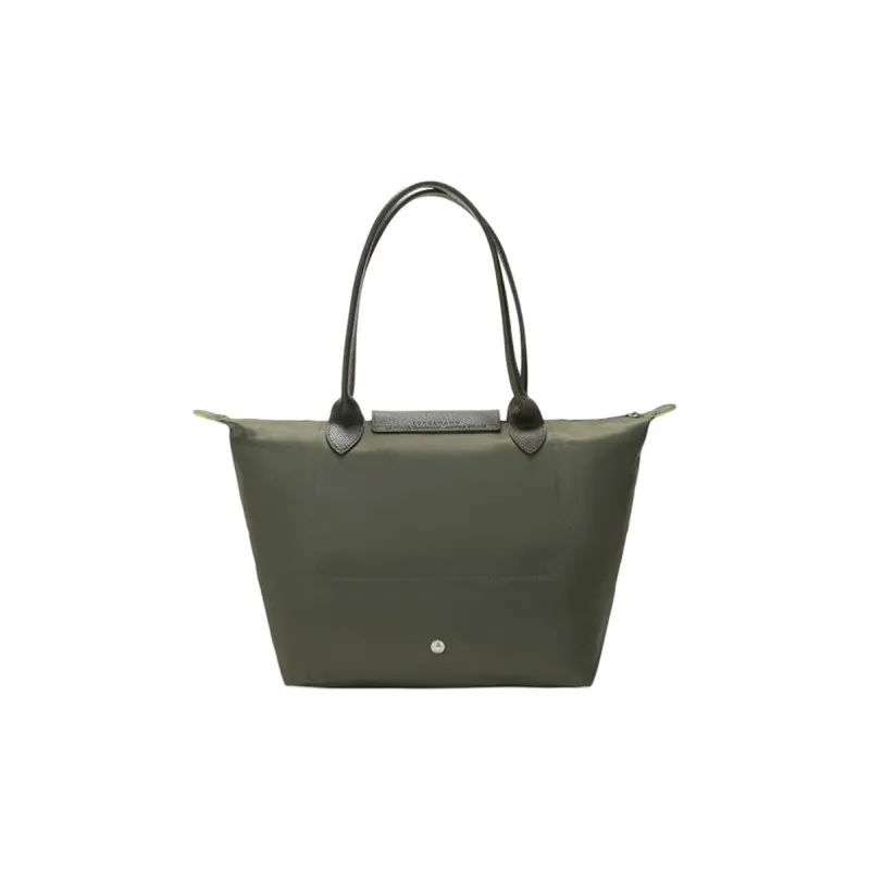 LONGCHAMP Le Pliage Green Eco Friendly Canvas Dumpling Bag, Portable One Shoulder Handbag Women's Forest Green-2