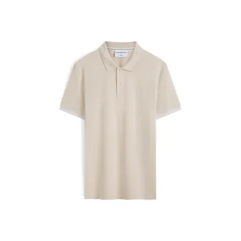 CALVIN KLEIN Polo Shirt Men's Milk Cream