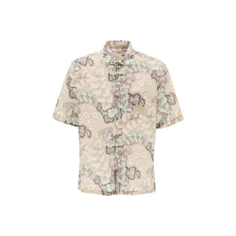 ETRO Pegaso embroidered Floral motif Shirt-0