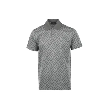 VERSACE SS23 Polo Shirt Men's Gray