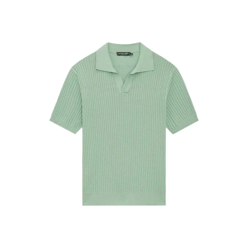 Frescobol Carioca Rino Chain Stitch Knit Polo Shirt-0