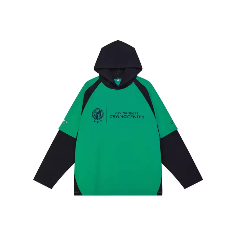Crying Center Sweatshirt Unisex Black & Green-0
