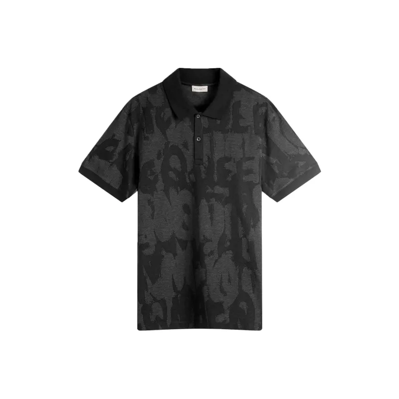 Alexander McQueen Graffiti Polo Shirt-0