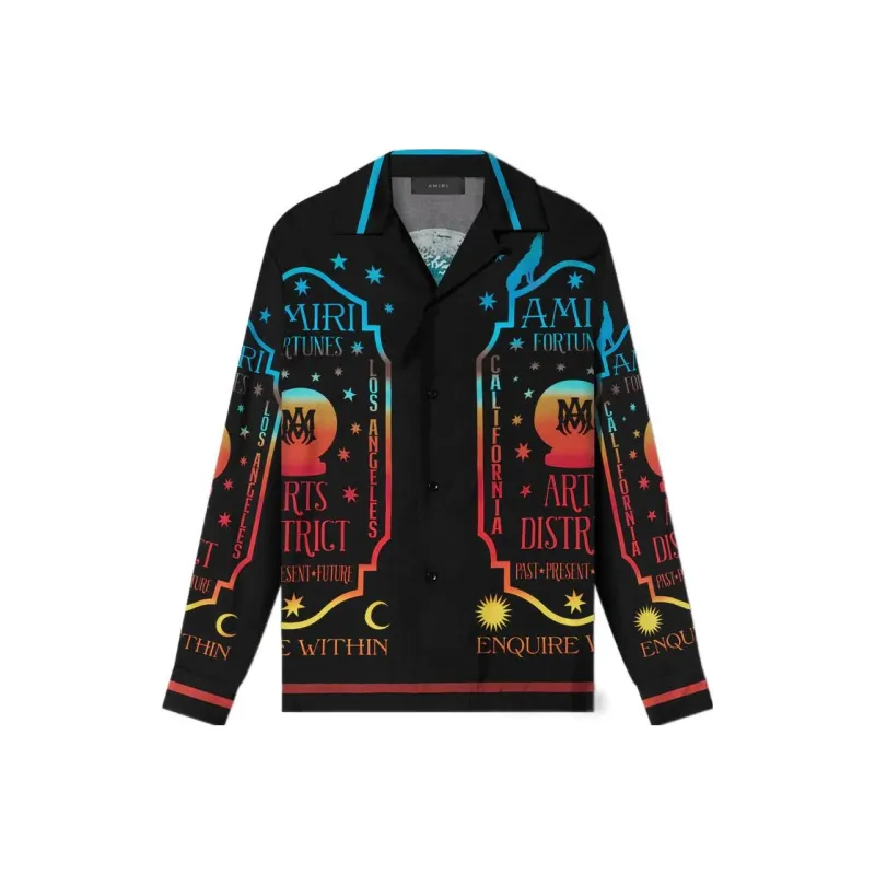 AMIRI Fortune Long Sleeve Bowling Shirt-0