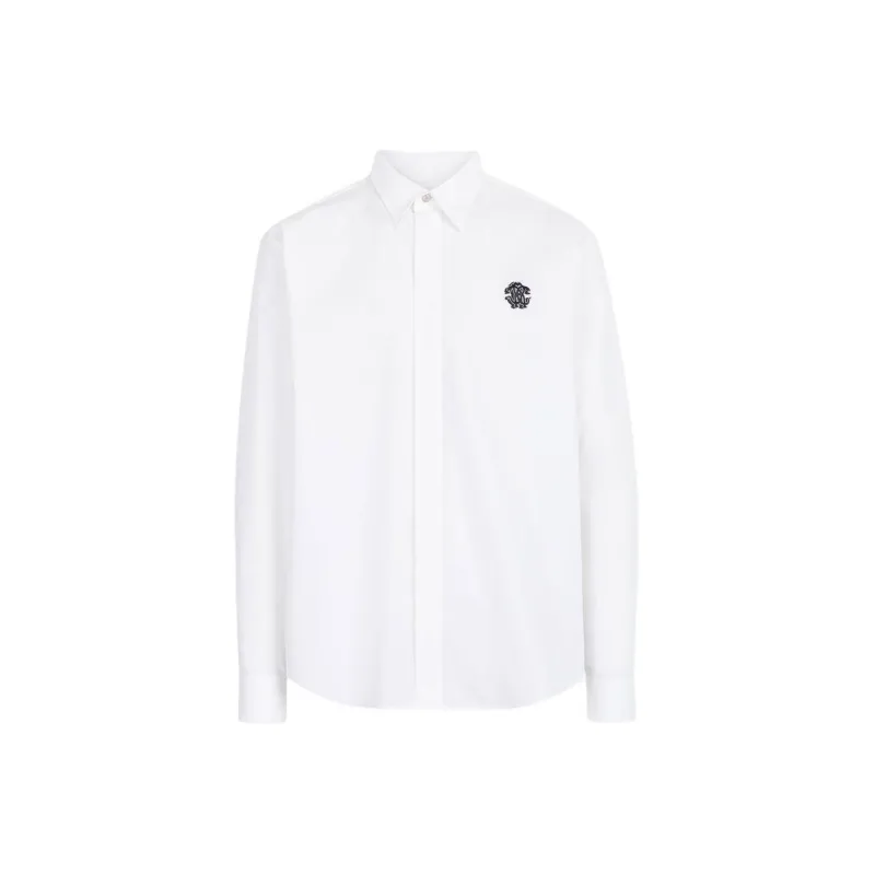 Roberto Cavalli Logo embroidered Cotton Shirt-0