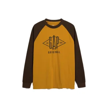 GAP Sweatshirts Men Yellow Brown