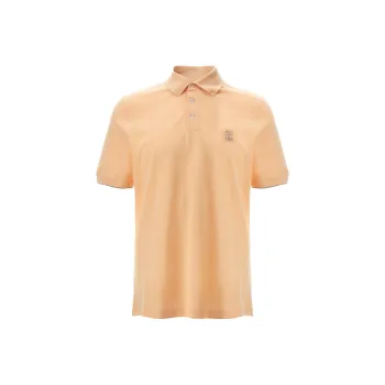 Brunello Cucinelli Logo Detailed Short Sleeved Polo Shirt