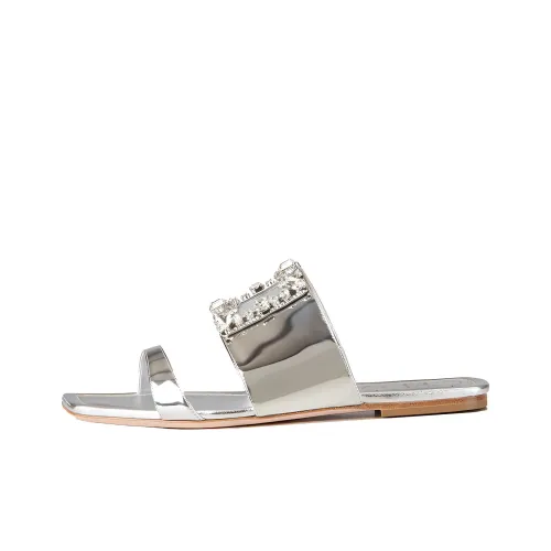 Roger Vivier Slide Slippers Women's Silver