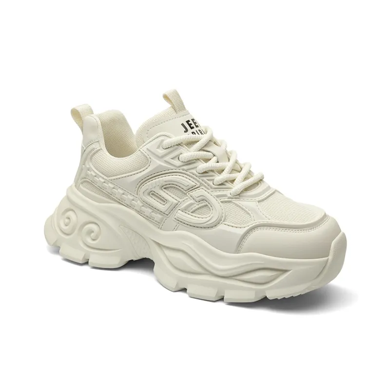 JEEP SPIRIT Chunky Sneakers Men Low Top Beige-2