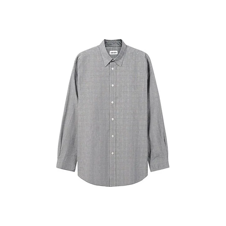 KENZO Long Sleeved Checked Shirt-0