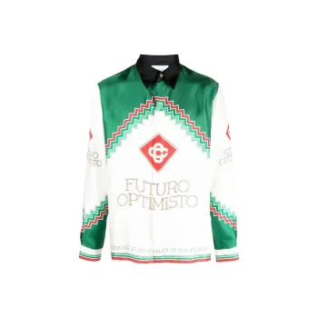 CASABLANCA Long Sleeve Silk Shirt