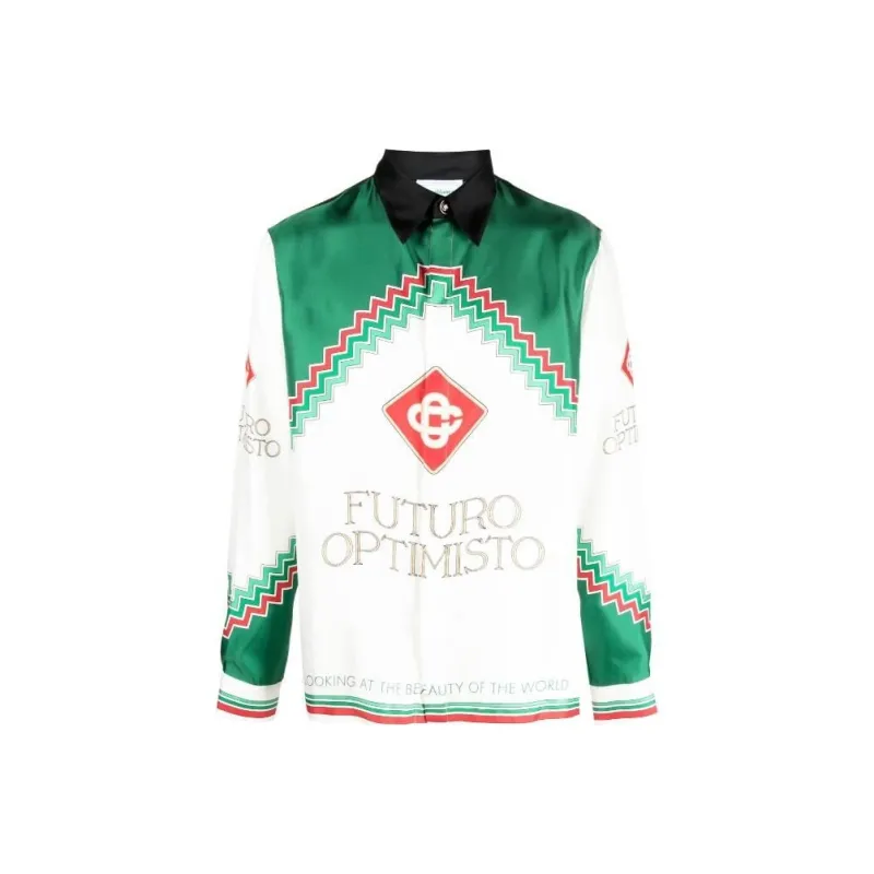 CASABLANCA Long Sleeve Silk Shirt-0