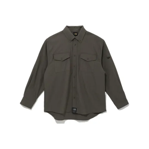 New Era Shirts Men Olive Green