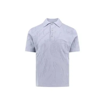 BERLUTI All-Over Patterned Short-Sleeved Polo Shirt