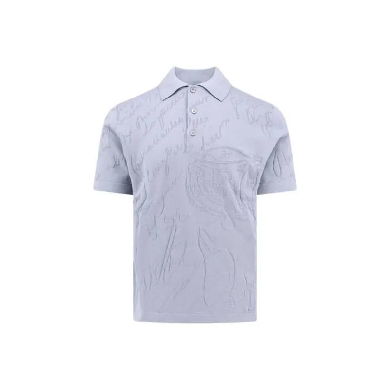 BERLUTI All-Over Patterned Short-Sleeved Polo Shirt-0