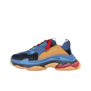 Balenciaga Triple S Low Top Chunky Sneakers Men's Blue