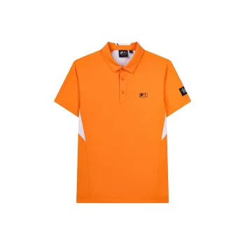 FILA Golf Series Polo Shirt Men's Neon Prosperity Orange