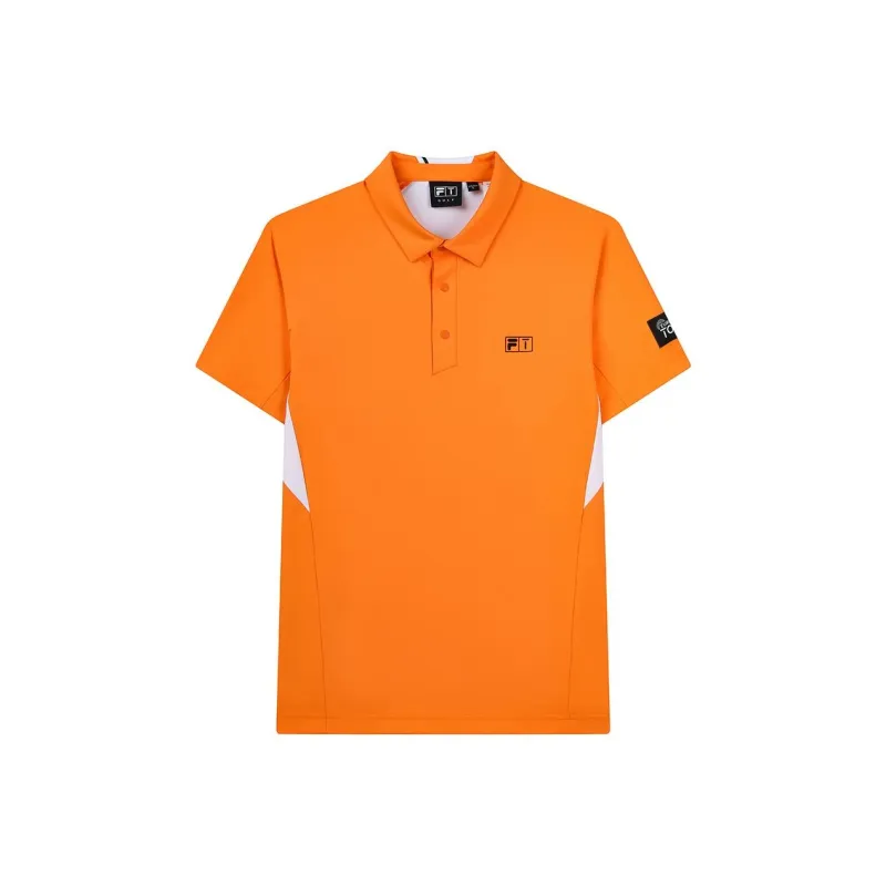 FILA Golf Series Polo Shirt Men's Neon Prosperity Orange-0