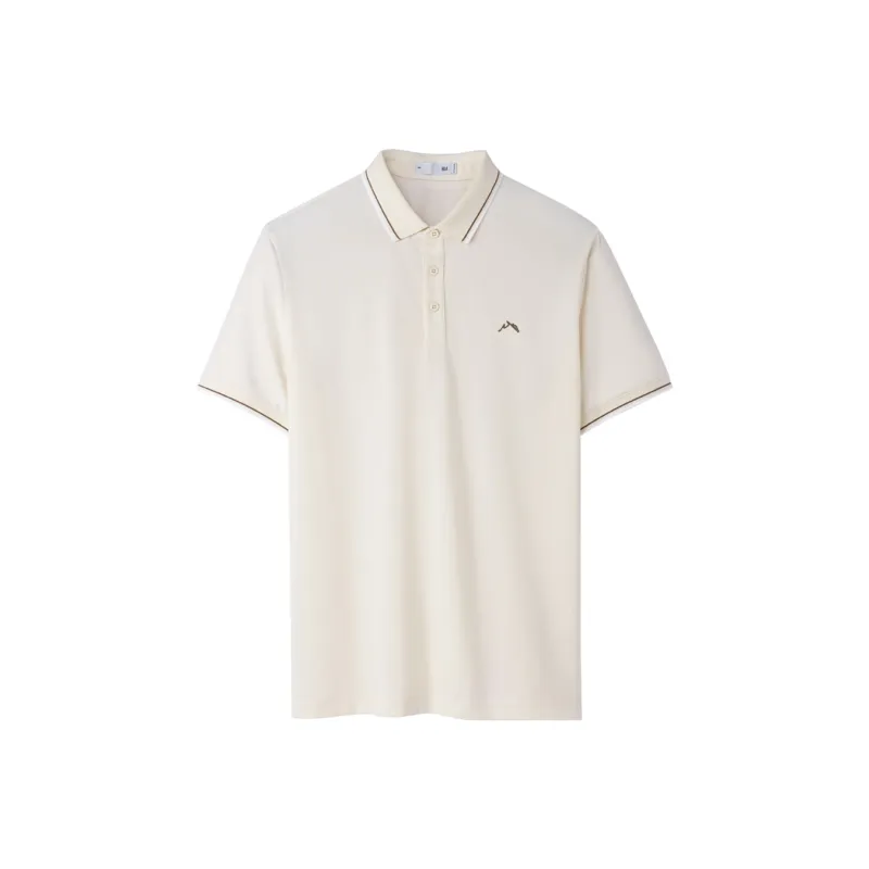HLA The Mountain Is Not In The High Series Short Sleeved Polo Shirt Men's-0