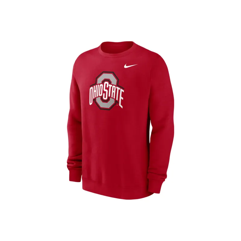 Nike Ohio State Buckeyes Primetime Evergreen Logo Men's Nike College Pullover Crew-0