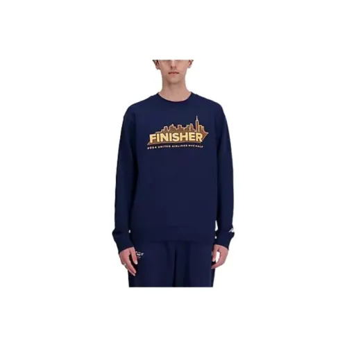 New Balance United Airlines NYC Half Finisher French Terry Crew Sweatshirt Men's Navy