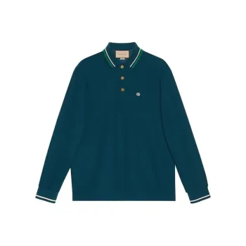 GUCCI Polo Shirt Men's Peacock Green
