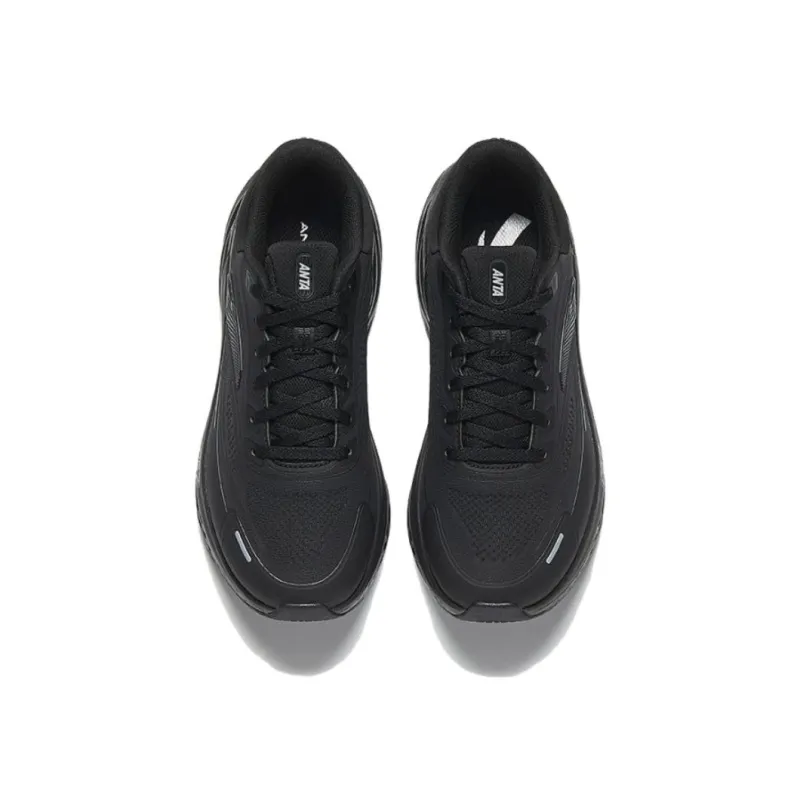Anta Travel Step PG7 Rebound Low Top City Commute Running Shoes Men's Basic Black-2