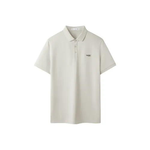 HLA Cooling Moisture Absorption Quick Dry Letter Print Classic Lapel Short Sleeved Polo Shirt Men's