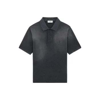 SAINT LAURENT Cassandre Short Sleeved Polo Shirt